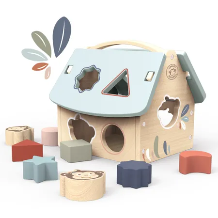 Speedy Monkey Steck- und Formsortier-Spielhaus 20x17,5x20cm