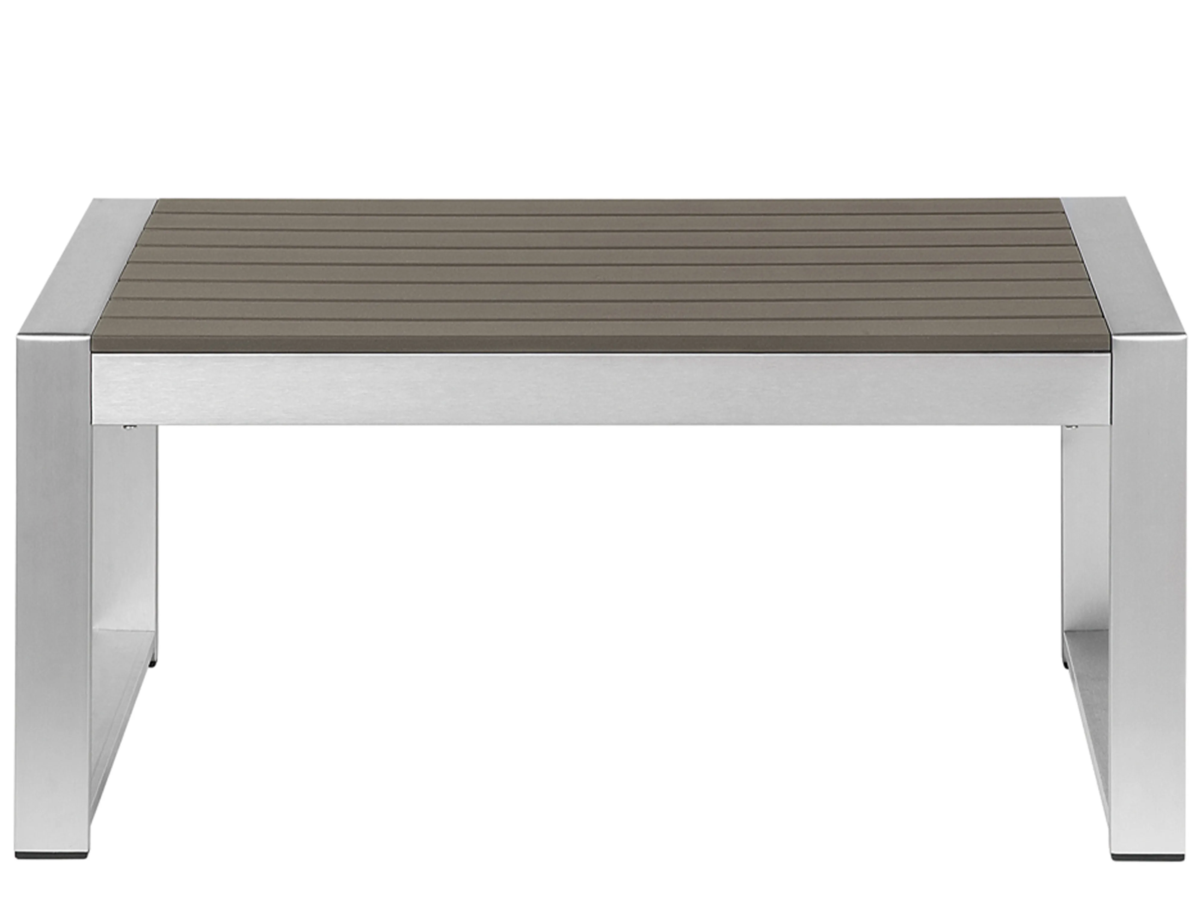 Tuin salontafel SALERNO 90 cm 50 cm Metaal Donkergrijs