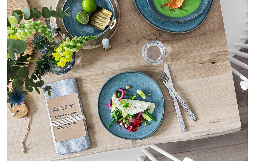 Frühstücks- & Dessertteller Lave 6 Stück, Blau<br>Kleiner vielseitiger Teller im angesagten Pottery-Stil