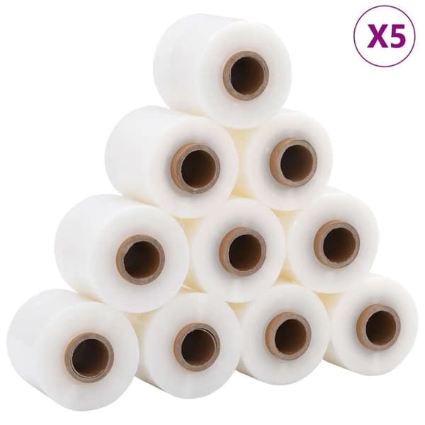 vidaXL stretch Films 50 stk transparent 23 µm 10 cm x 150 m