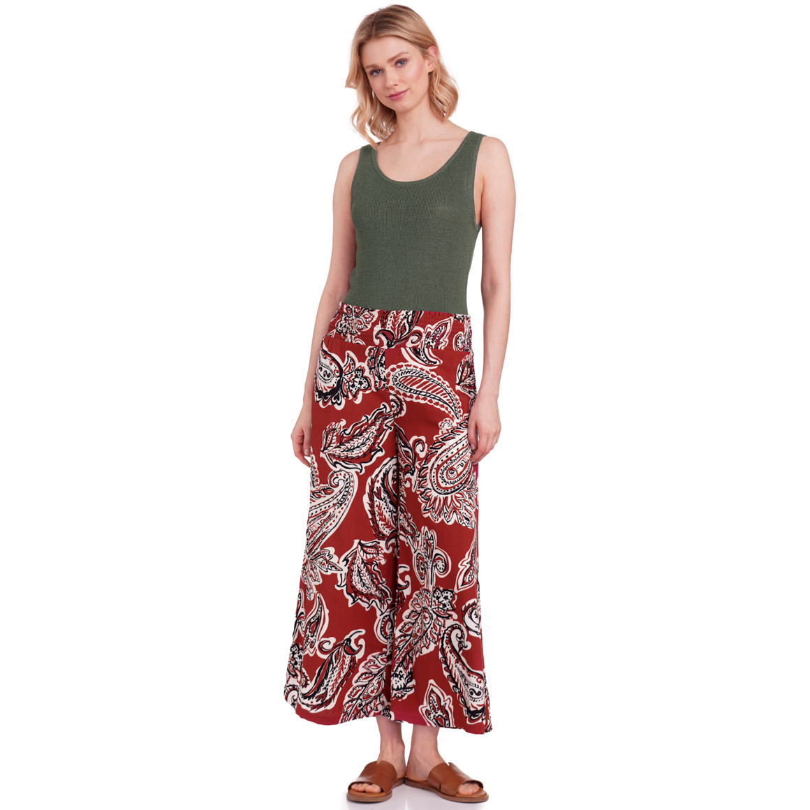 Gina Collection Damen Top mit Effektgarn dunkelgrün
