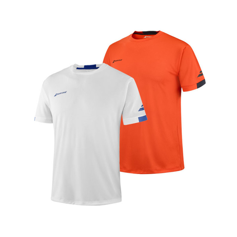 Tee-shirt Babolat Play Crew blanc ou rouge