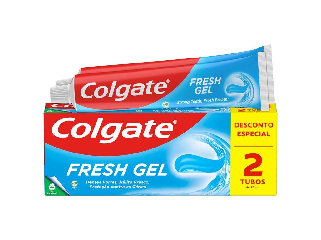 PASTA DENTÍFRICA COLGATE FRESH GEL 2X75ML