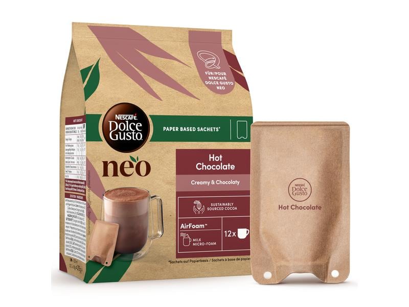 NEO by Nescafé Dolce Gusto Sachets Hot Chocolate 12 Portion Sachets für die Nescafé Dolce Gusto NEO Kaffeemaschine von Delonghi