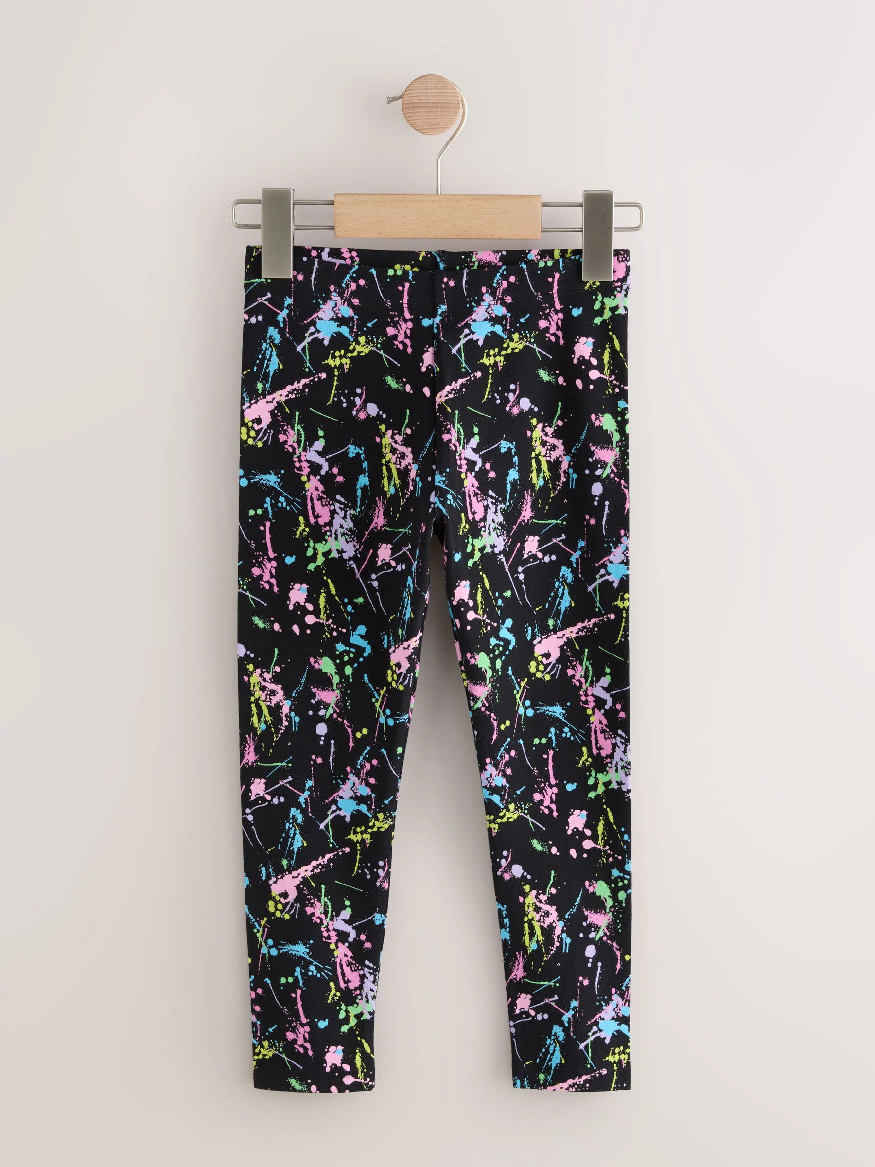 Zwart Roze Meerkleurig Spetters - Verpakking van 5 leggings (3-16 jr)