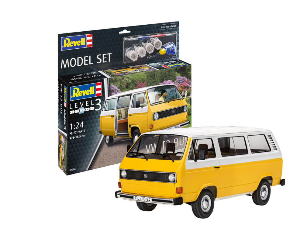 Model Set VW T3 Bus , Revell Modellbausatz mit Basiszubehör