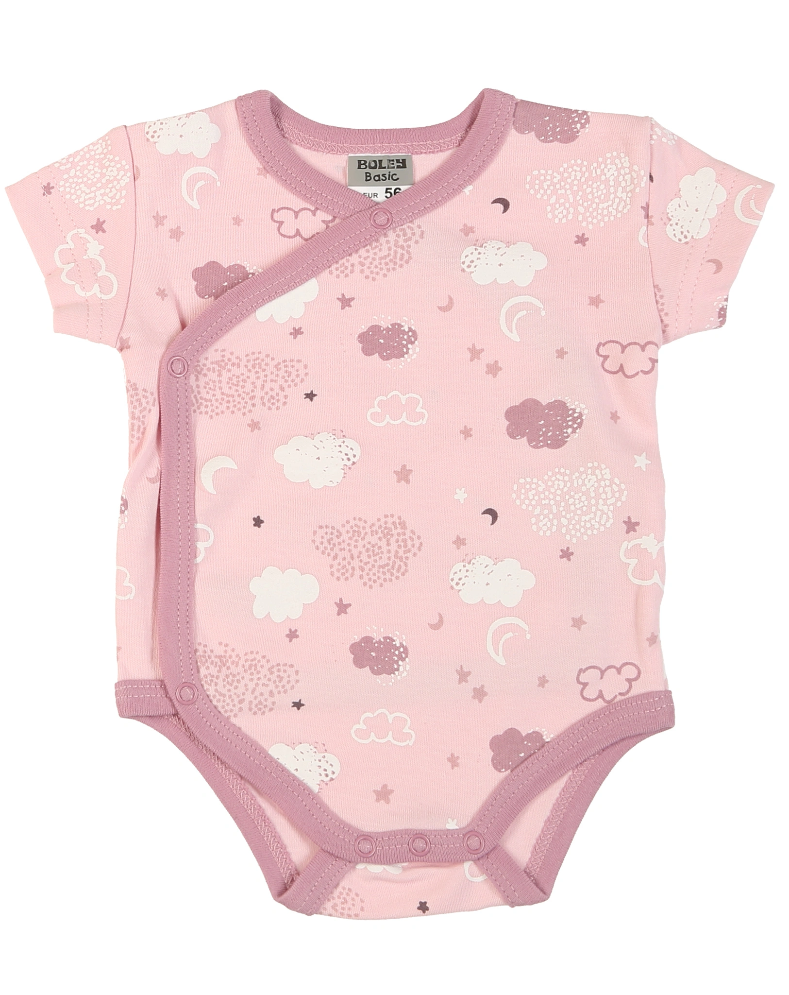 Kurzarm-Wickelbody FEELING LOVED 2er-Pack in rosa