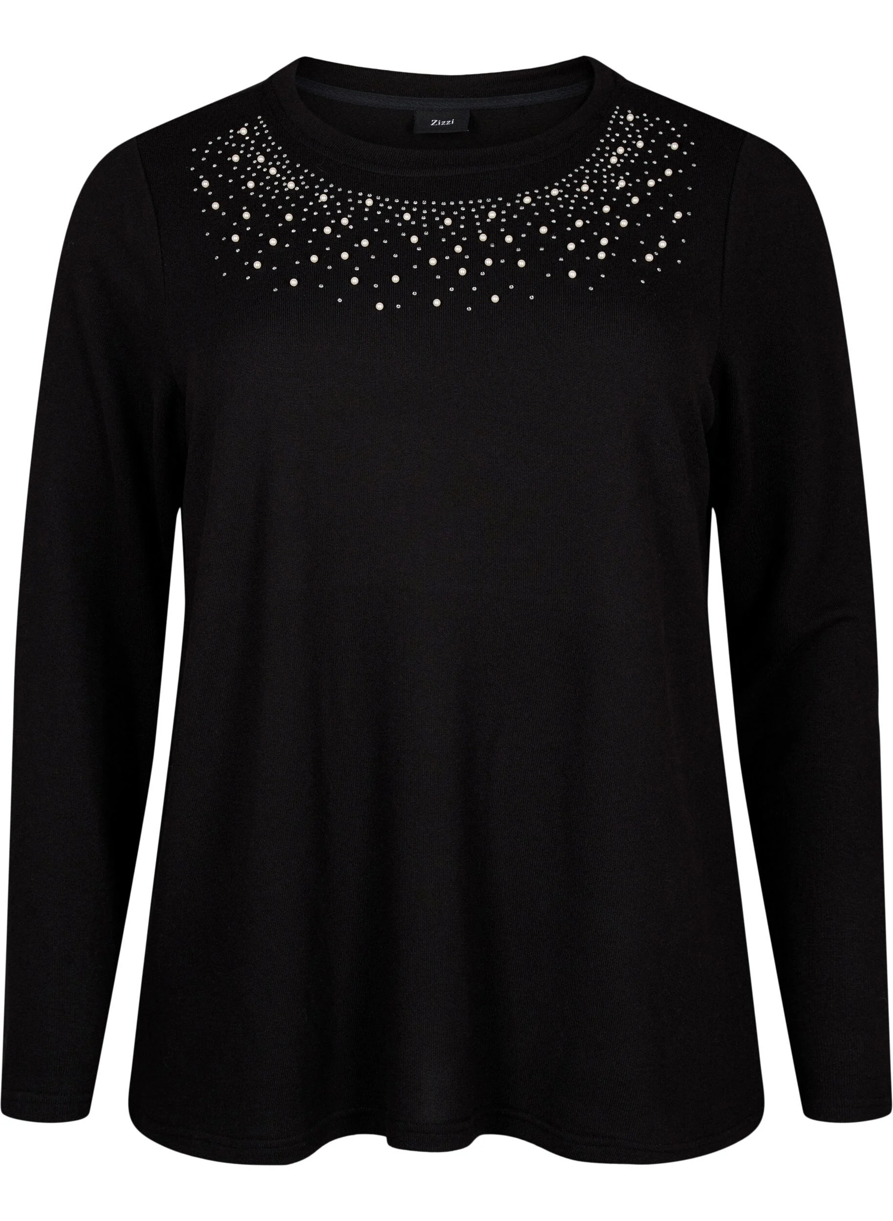 Bluse med perler