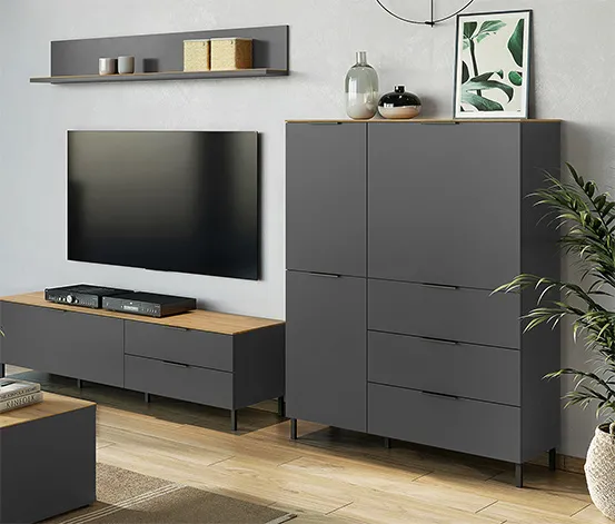 Highboard »CALIFORNIA«, graphit