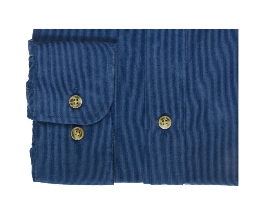 Chemise en velours Bleu denim - WAYNE