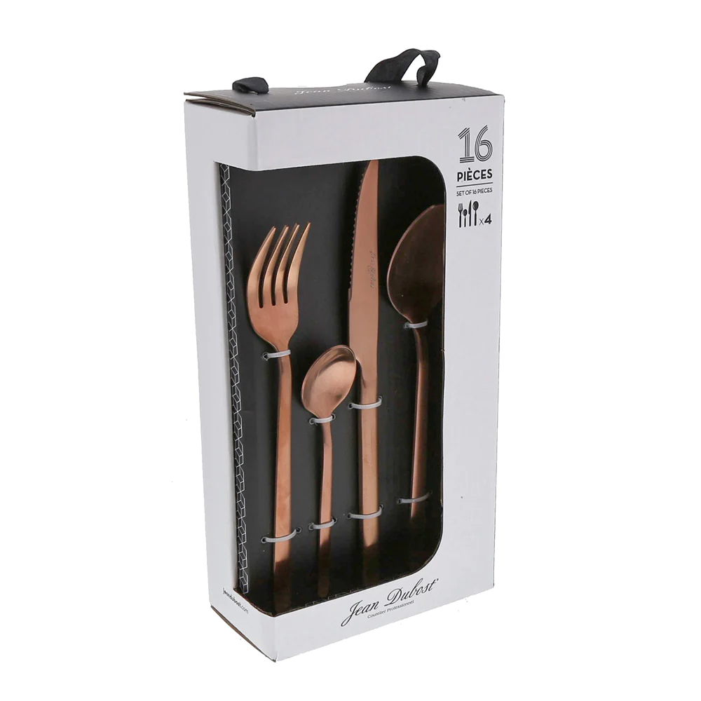 Ménagère Anuradha en cuivre de 16 pièces Jean Dubost