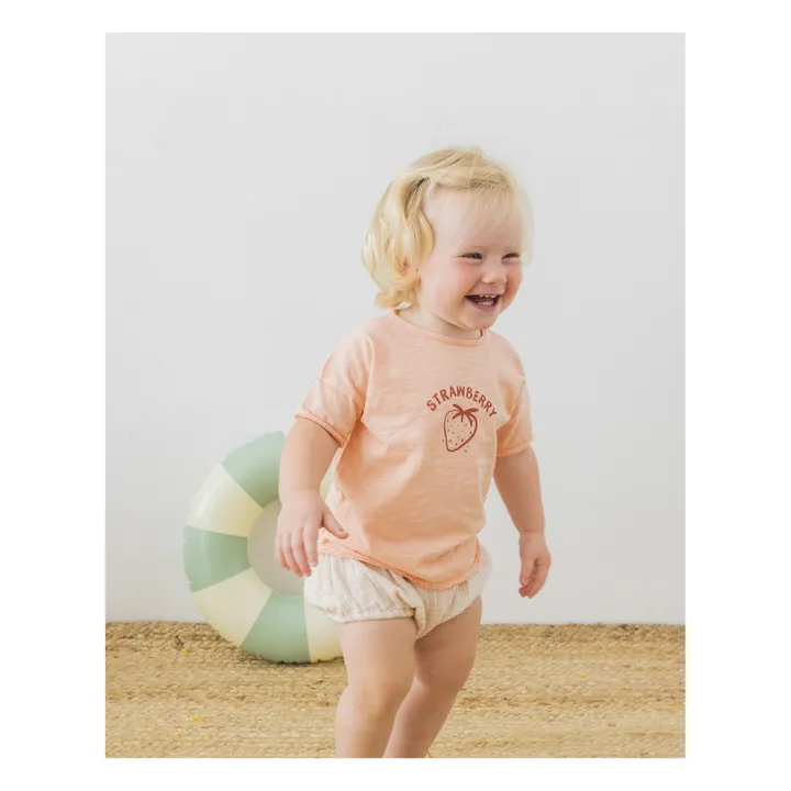Búho Bloomer Texturé Rayé | Rose pâle