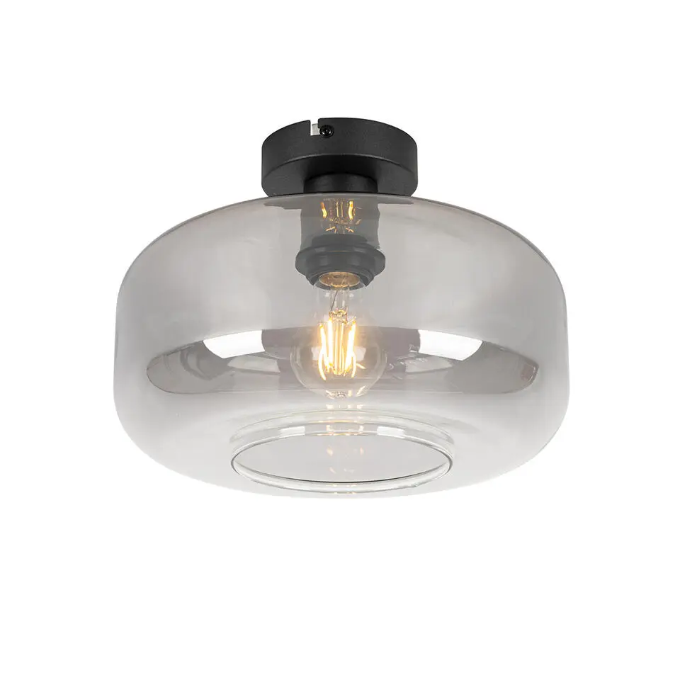 Qazqa plafondlampen bizle grijs e27