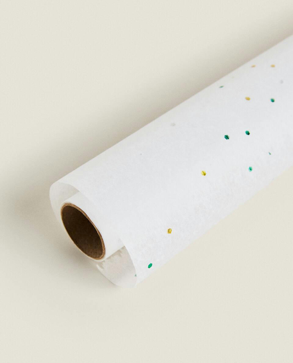Papel de embrulho de Natal multicolorido com glitter