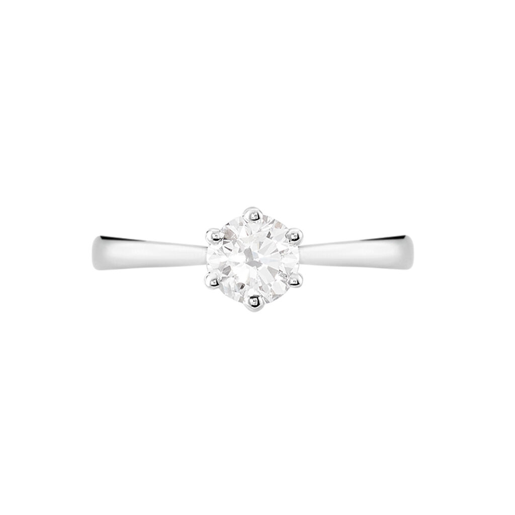 Bague Solitaire Athena Or Blanc Diamant