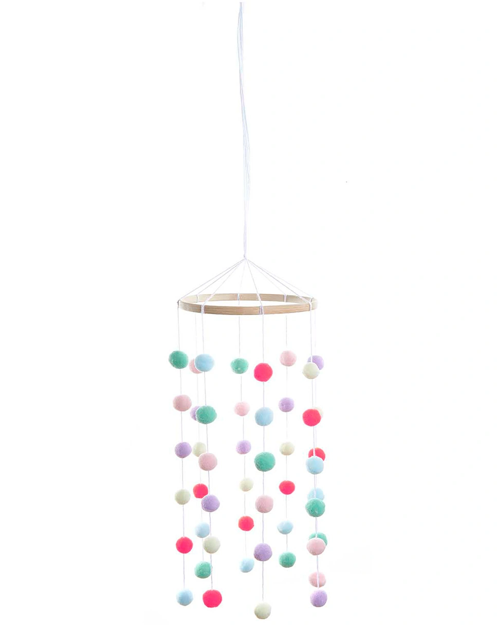 Bastelset POMPON-MOBILE in pastell