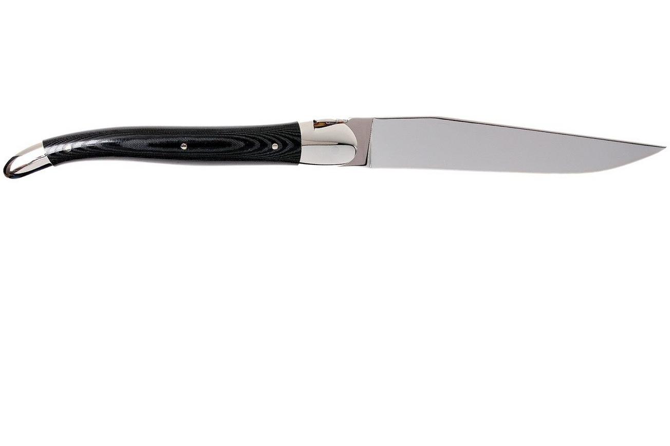 Forge de Laguiole, T62MINTCNOI, micarta steakmessenset
