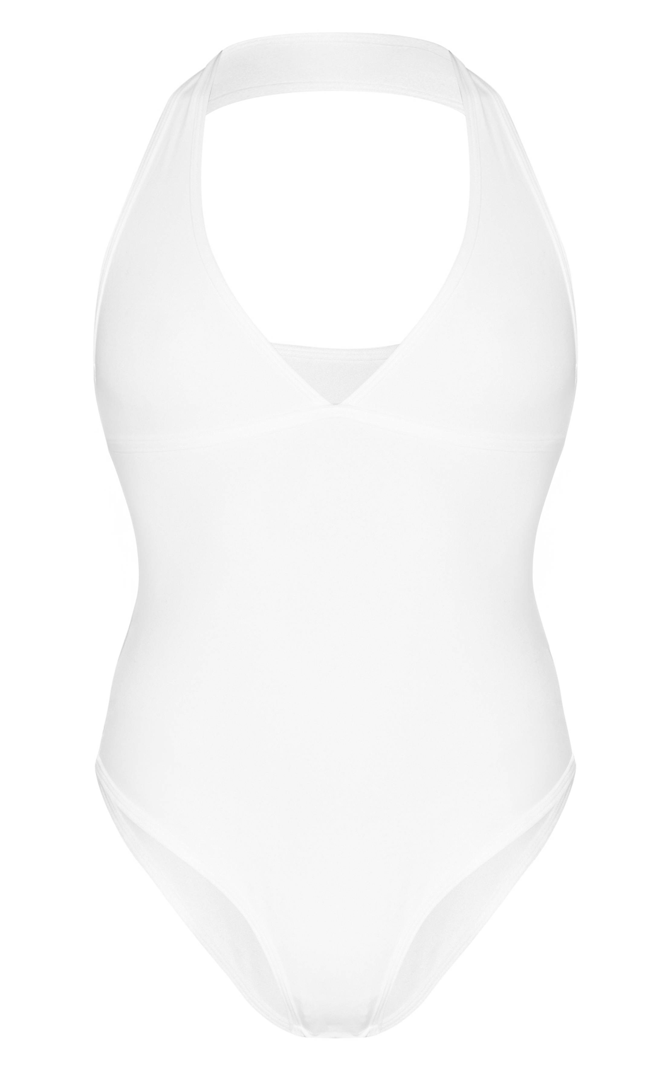 Blanc Body Moulant À Col Licou