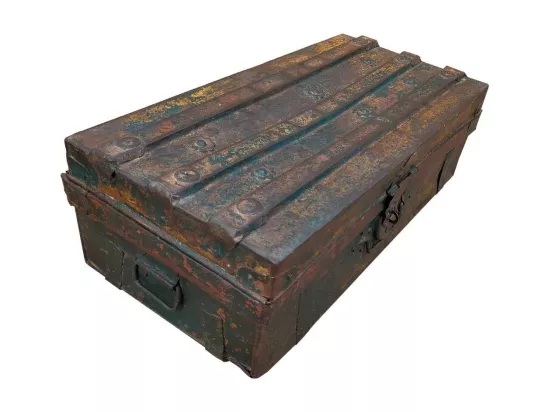 Valise en métal marron 62x32x21h