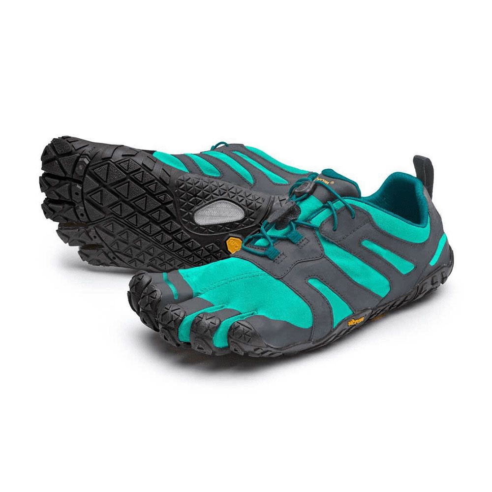 Five Fingers V-TRAIL 2.0 - Chaussures trail Femme bleu/vert