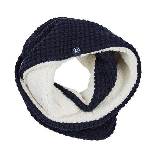 Cachecol circular de inverno para montaria em azul marinho