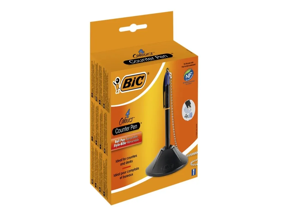 Counter Pen BIC 4 Colours Kuglepen Medium blå