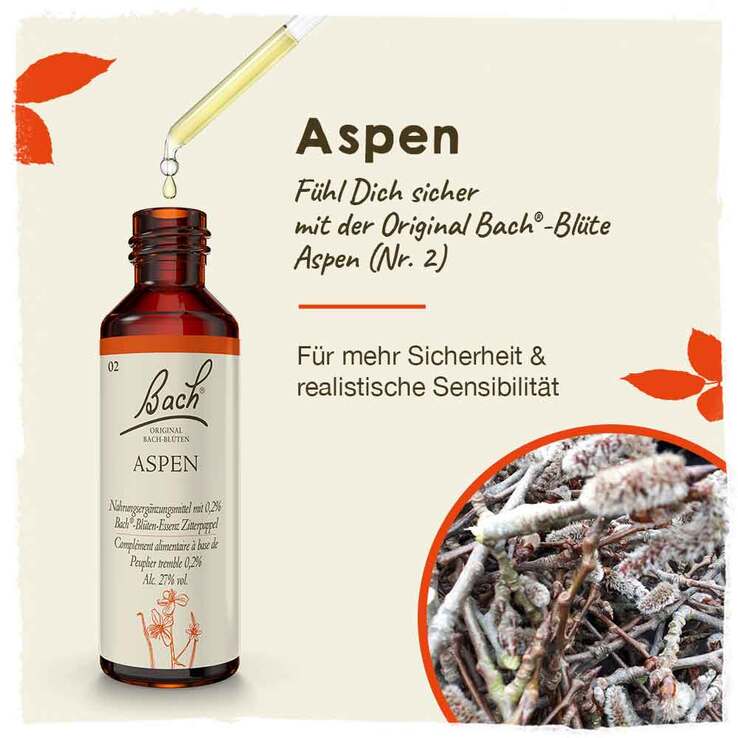 Bachblüten Nr. 2 Aspen Tropfen, 20 ml
