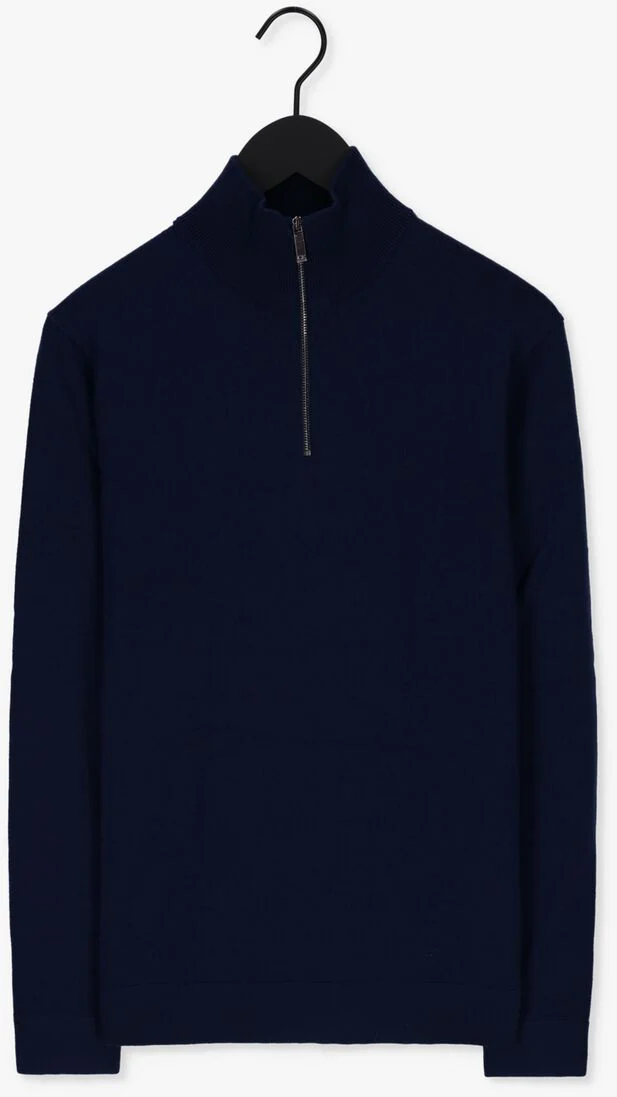 CALVIN KLEIN donkerblauwe calvin klein trui superior wool quarter zip