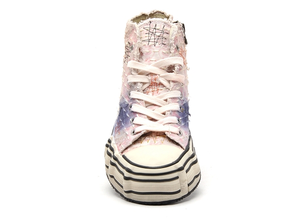 Rebecca white boots bottine plates femme x5912 rose