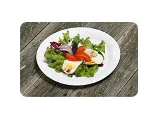 Paptallerken rund Ø23 cm FSC-mærket bio coated Hvid,10 ps x 100 stk/krt
