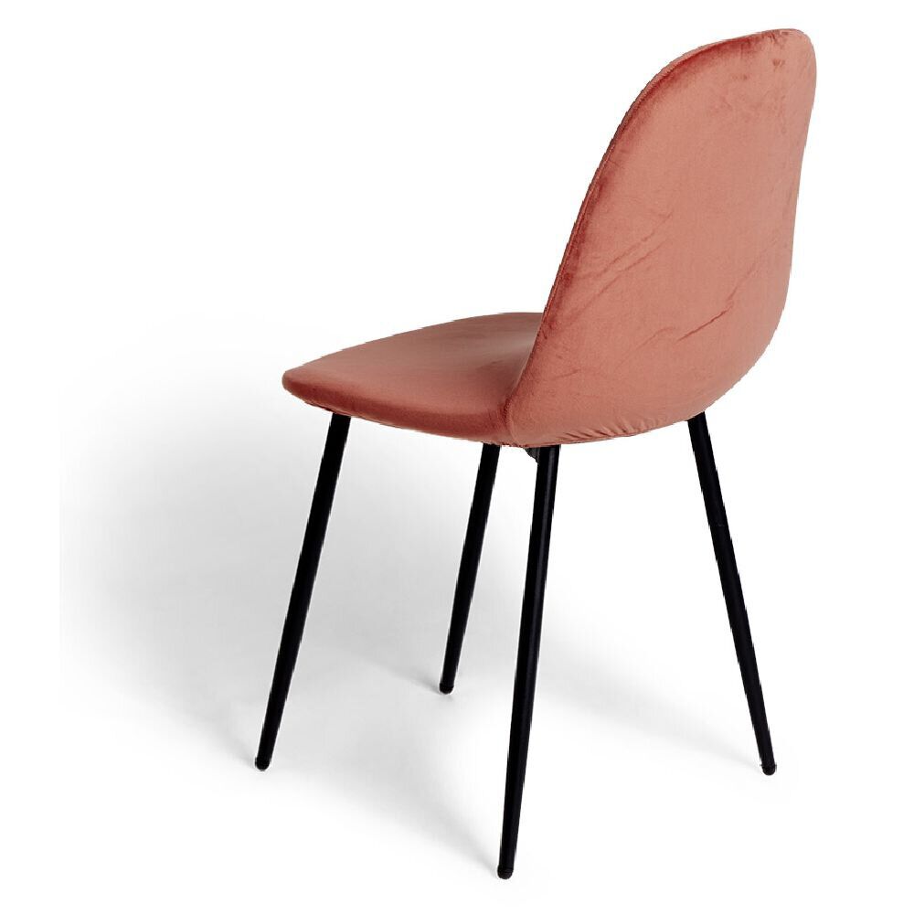 Housse de chaise velours extensible terracotta L45xP40xH45cm