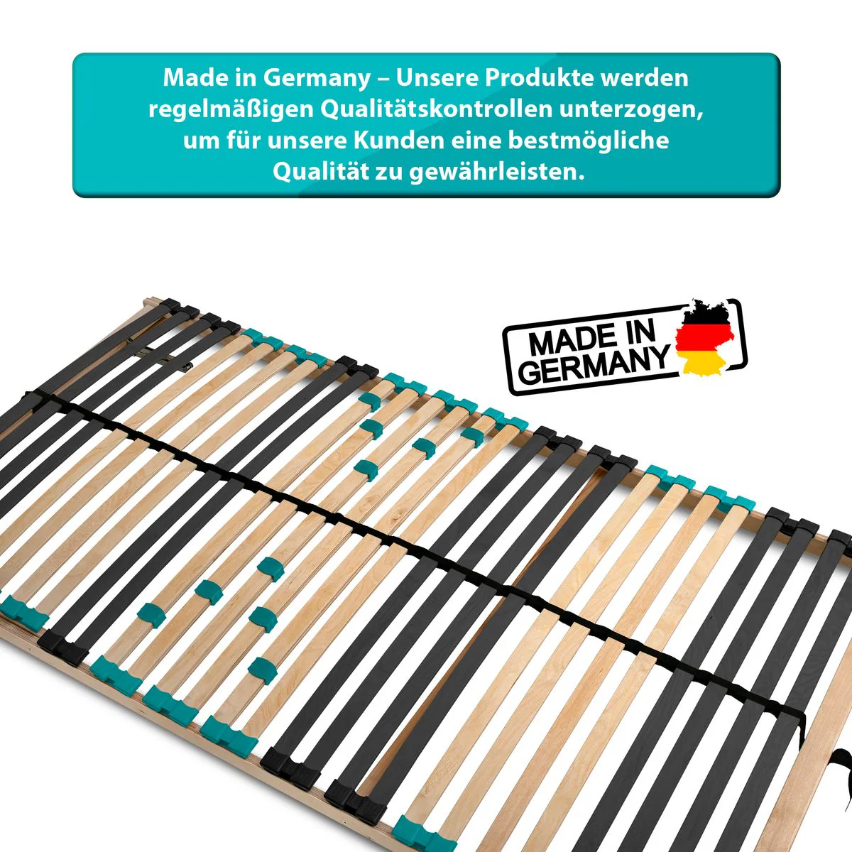 Coemo 7-Zonen Lattenrost DRÖMSON 28 Federleisten starr 70 x 200 cm