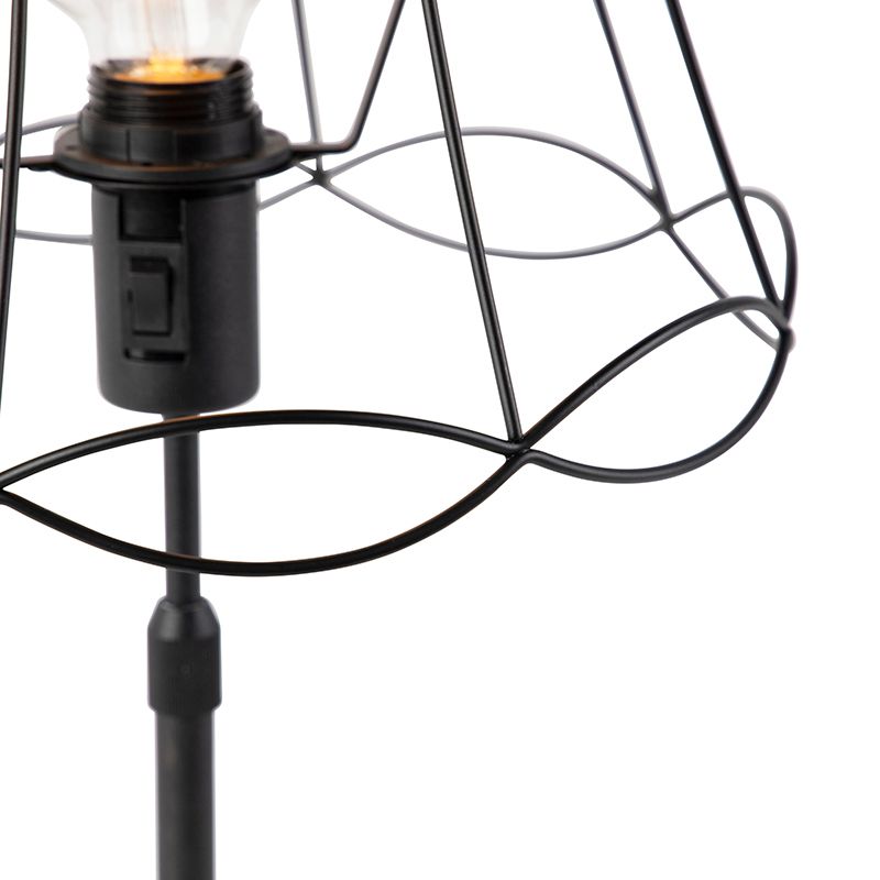 Tafellamp zwart met Granny Frame 30 cm verstelbaar - Parte