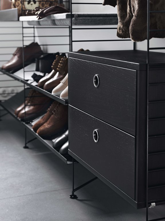 String Furniture Shoe shelf metal 58x30 1-pack wit