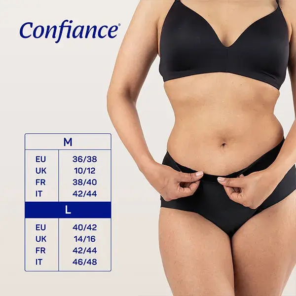 Confiance Lady - Calcinhas absorventes e laváveis para mulheres, tamanho G