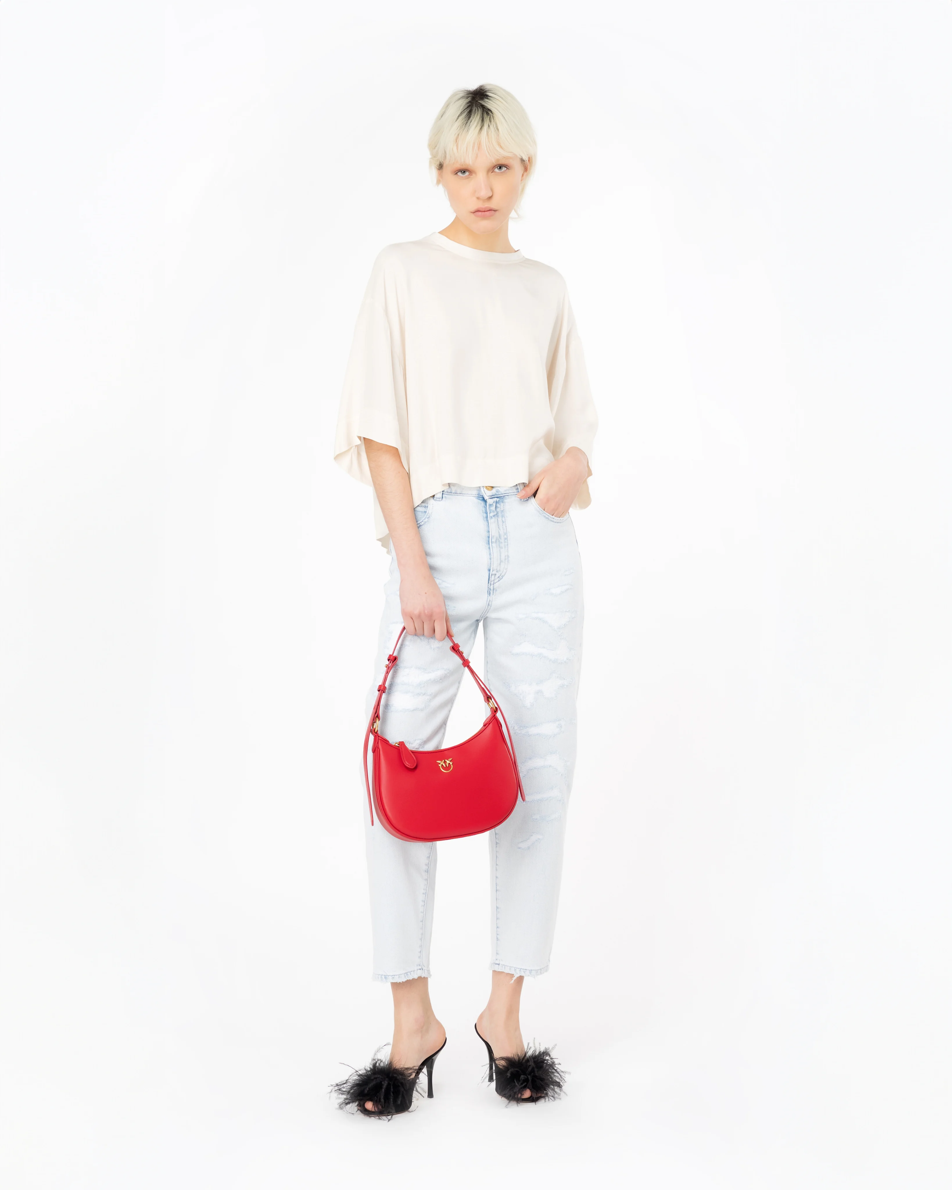 Jean straight déchiré | Bleu
