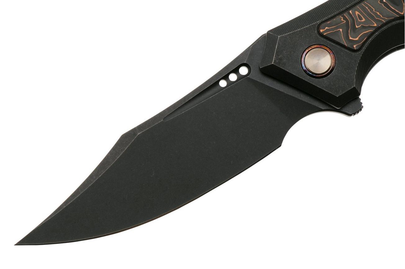WE Knife Orpheus WE23009-3 CPM 20CV, Black Titanium, Copper Foil Carbon Fiber, zakmes