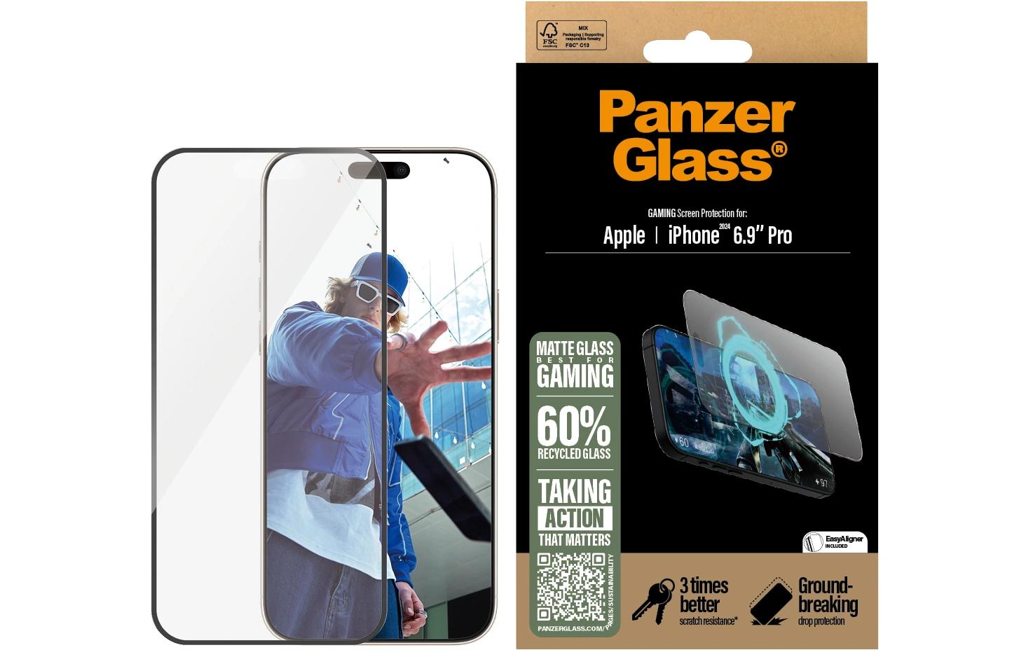 Displayschutz Ultra Wide Fit Gaming iPhone 16 Pro MaxDisplay-Schutzfolie für das Apple iPhone 16 Pro Max