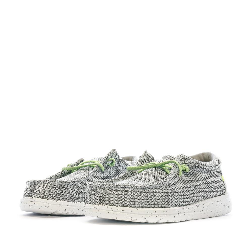 Hey Dude Chaussures Grises/Noires Garçon Hey Dude Wally Youth