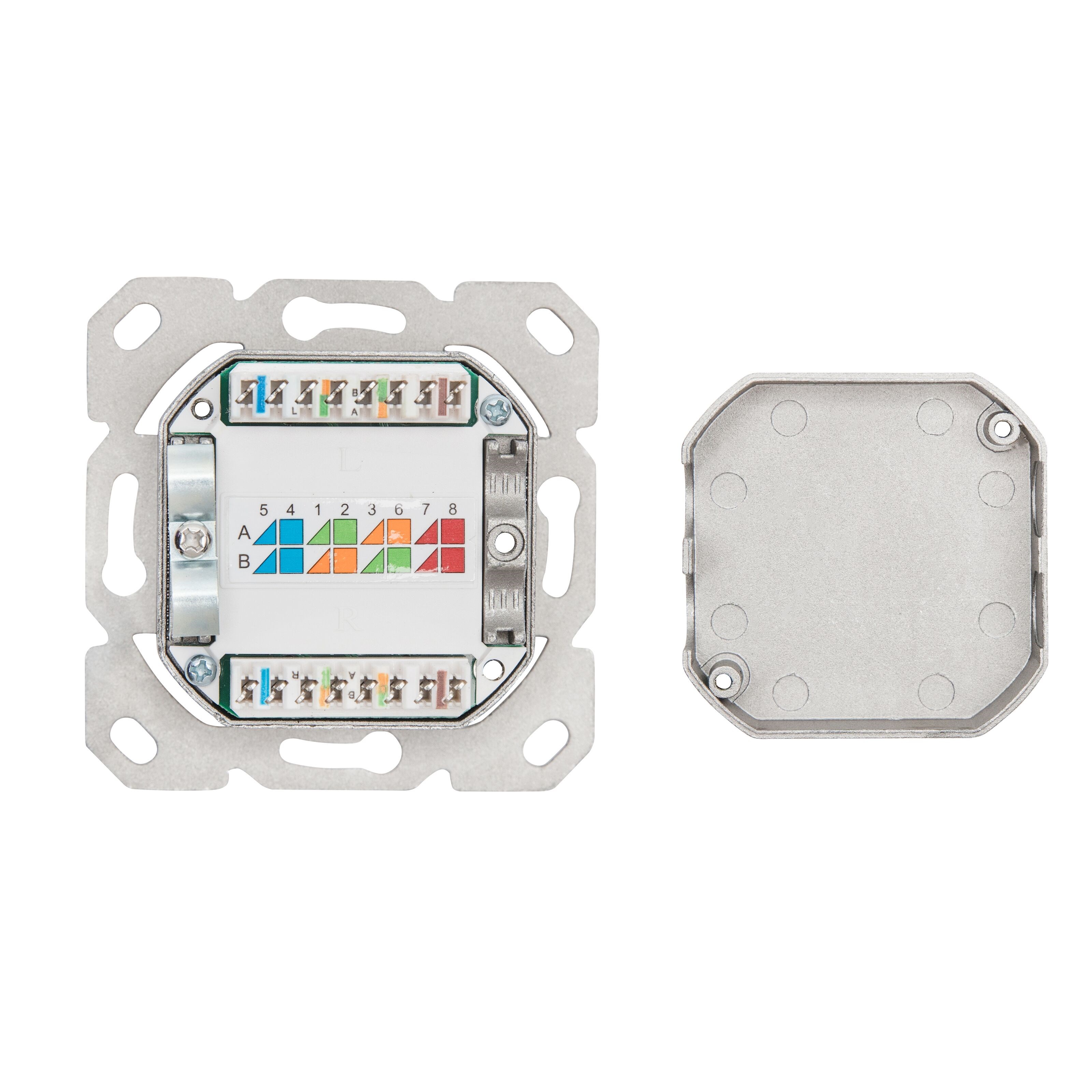 Luxorparts Utenpåliggende FTP-nettverksuttak Cat. 6 2-ports