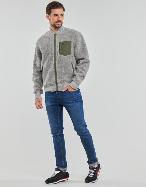 Polo Ralph Lauren - LSBOMBERM5-LONG SLEEVE-FULL ZIP Gris