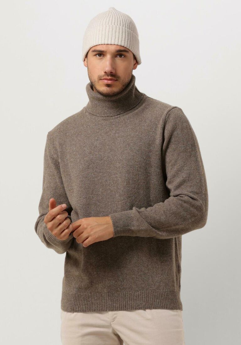 PROFUOMO taupe profuomo coltrui pullover roll neck