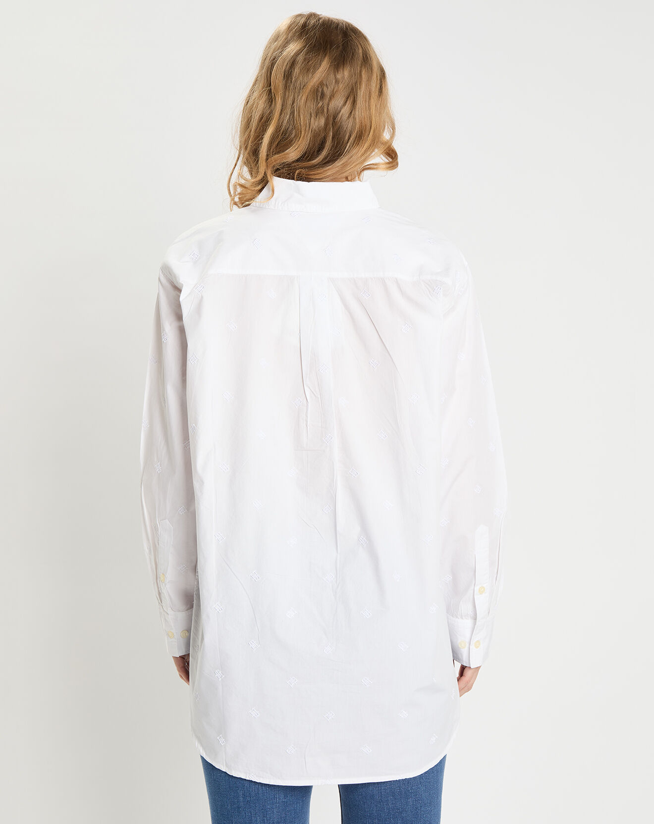 Tommy Hilfiger Chemise oversize Monogram blanche
