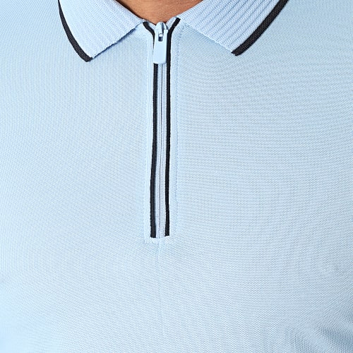 Polo Manches Courtes Bleu Clair
