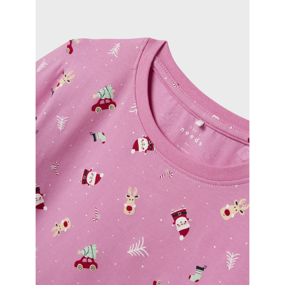 Køb Name It Jule Pyjamas Christmas Elements Fuchsia Pink