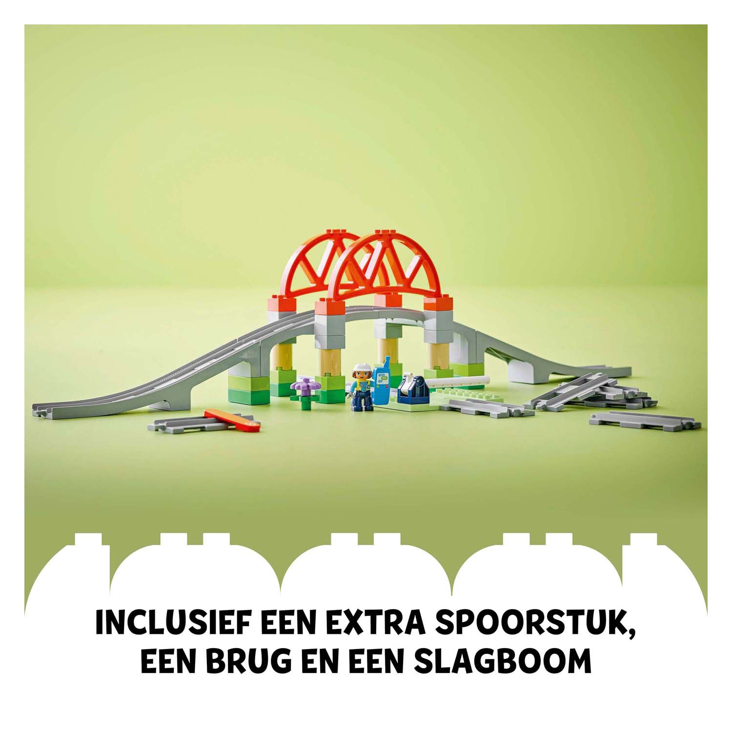 LEGO DUPLO Town 10426 Treinbrug en Rails Uitbreidingsset