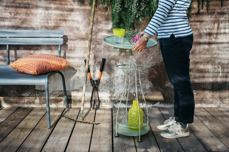 Fermob Luxembourg tuinbank met rugleuning Cactus