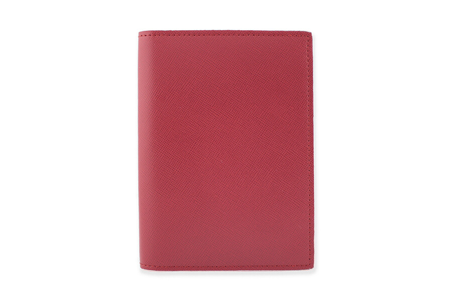 Stair Passport holder dark red Saffiano
