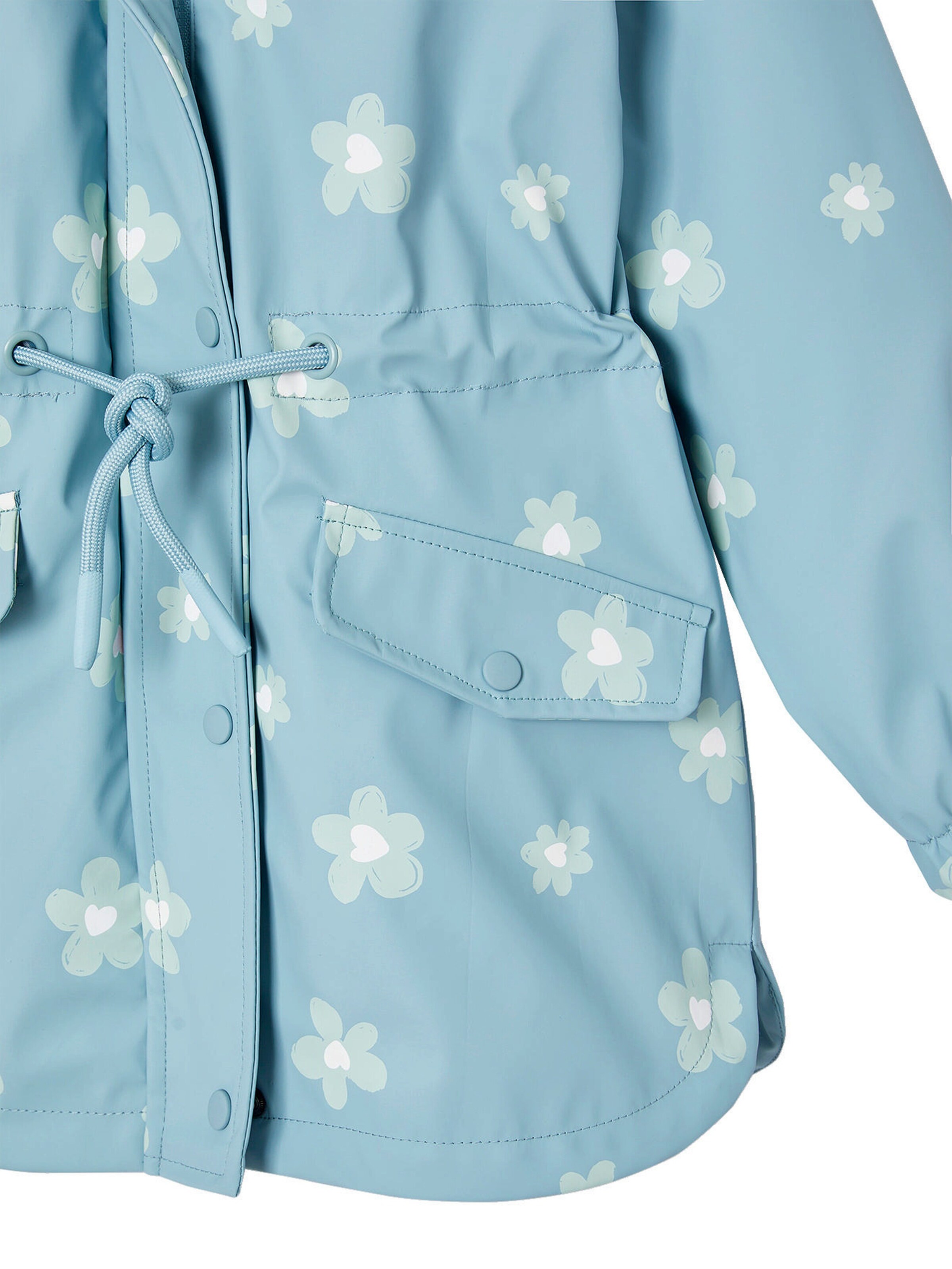 Vertbaudet Mädchen Regenjacke mit Zauber-Trick himmelblau