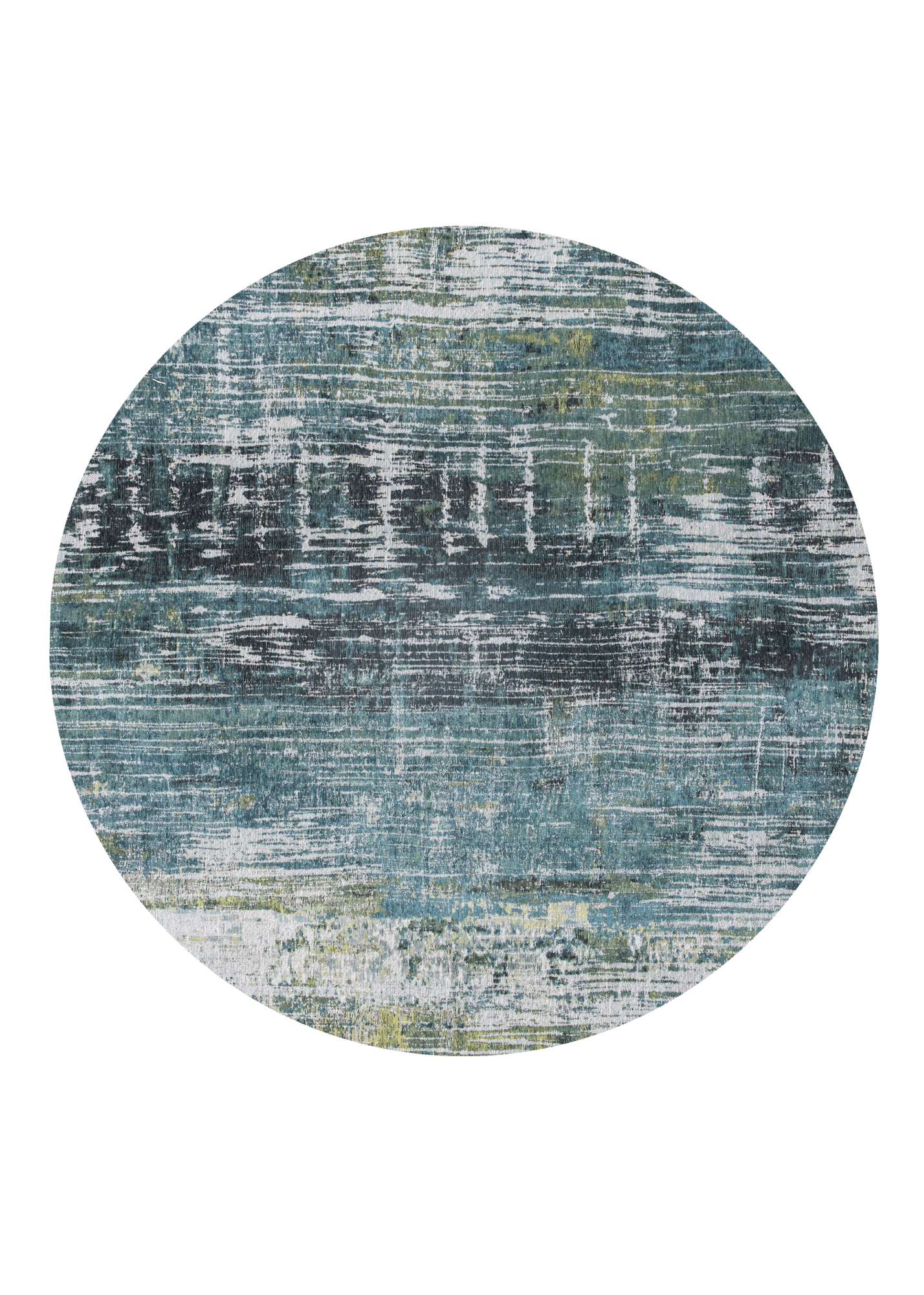 Ecorugs vloerkleed Streaks blauw ∅ 240 cm